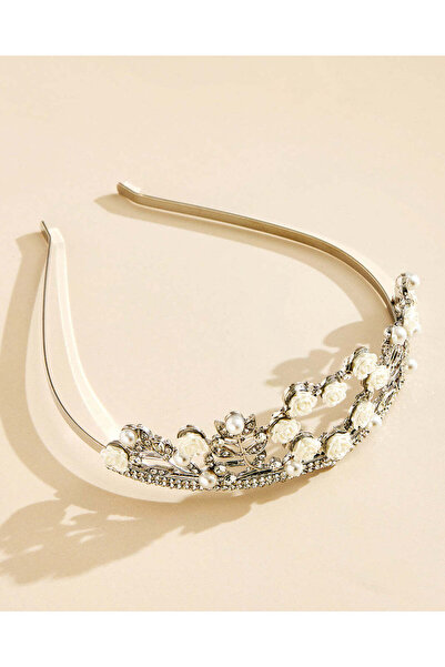 REDTAG Girls Silver Embellished Hair Band