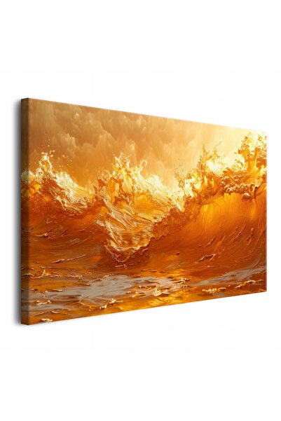 DecoWalls Pictura Pe Panza Cu Agatatoare, DecoWalls, Valuri, 90x60 cm, Print ...