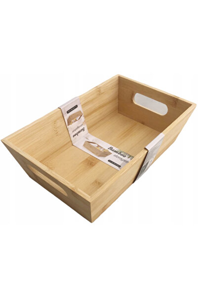 OEM Coș de depozitare din bambus 25 x 16 x 7.5 cm