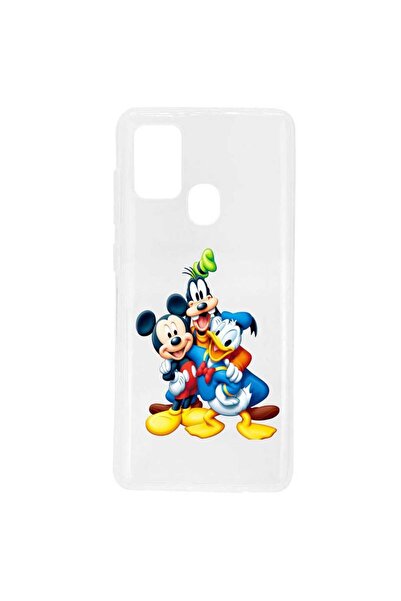 OEM Husa compatibila cu Samsung Galaxy A21s Silicon Transparenta Model Mickey...