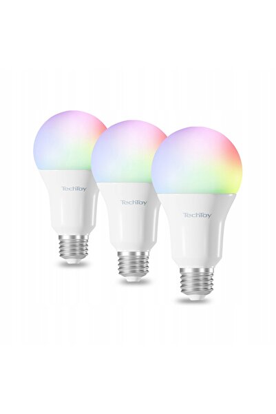 Techtoys Bec LED Tesla TechToy Smart 11W E27 RGB WIFI Bluetooth 3 bucăți