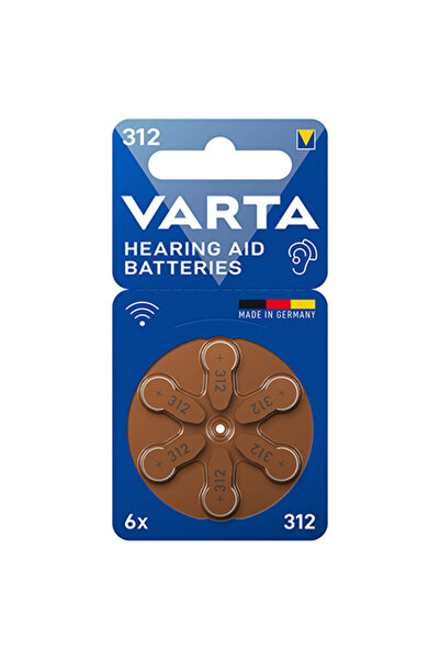 Varta Baterii pentru aparate auditive 312, Pachet blister cu 6 bucăți