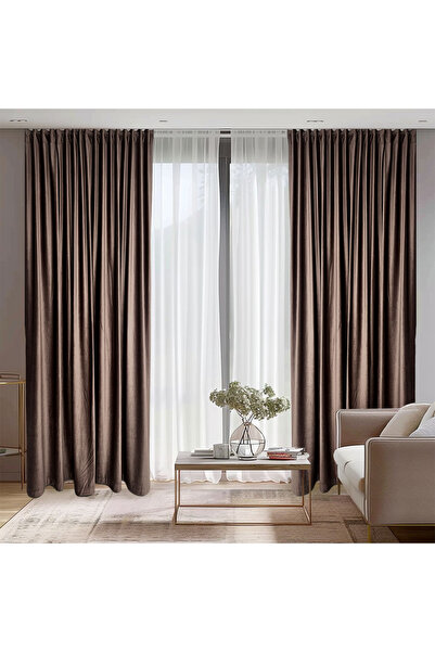 ArasyaHome Draperie de Catifea Blackout 70% Maro