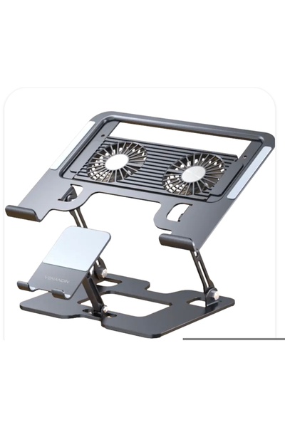 comse Adjustable Laptop Stand Cooler with Dual Fans Premium Foldable Laptop a...