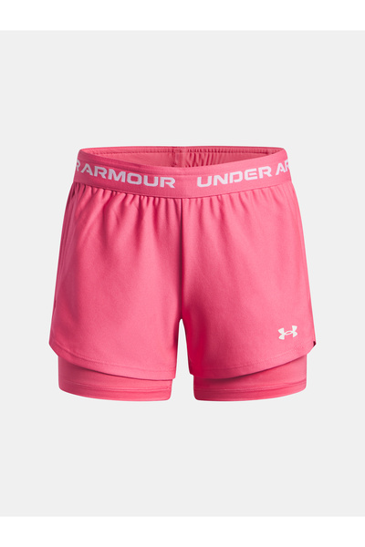 Under Armour Pantaloni scurți de fete UA Tech Play Up 2n1 Short-PNK