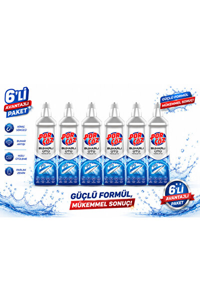 Porçöz Buharlı Ütü Temizleyici 6 x 400 ML | Kazanlı hariç tüm ütüler için