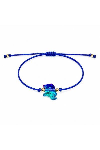 maycollection Blue Elephant Blue Rope Bracelet