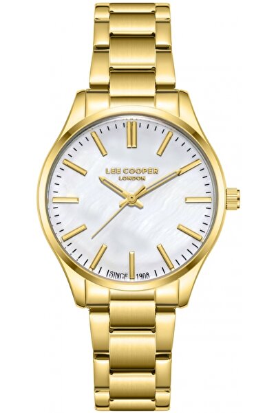 Lee Cooper Ceas de modă pentru femei LC08011.120 — auriu