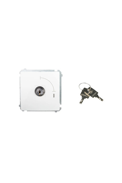 Kontakt-Simon Conector dublă poziție Simon Basic pentru cheie 5A 250V alb (BM...
