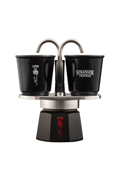 Bialetti Mini Express Stranger Things 2 țesături + 2 Căni 90ml - imprimare te...