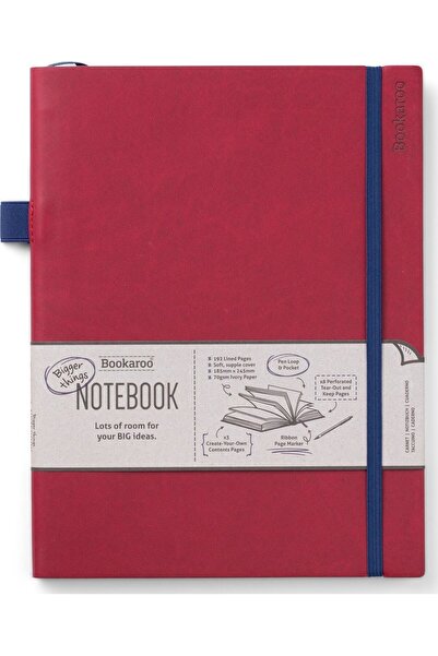 İF Agendă 19x25cm, Bookaroo, 192 de pagini, dictando, rosu inchis