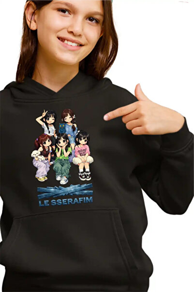 OEM Детски суичър за момичета Le Sserafim K-pop мърч на Serafim