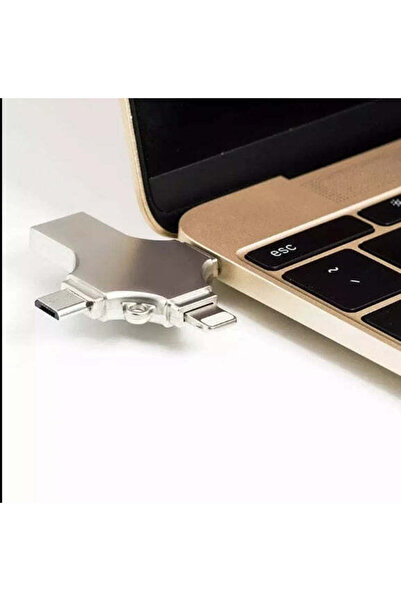 Alayjah 4-in-1 USB Flash Drive 64 GB – Type-C, USB, Micro USB, Lightning for ...