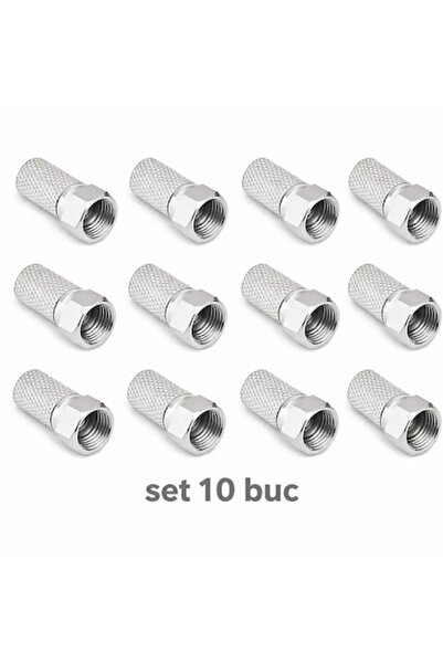 Cabletech Set 10 conectori F de 6.8mm cu garnitură RG6 WTY0451-10