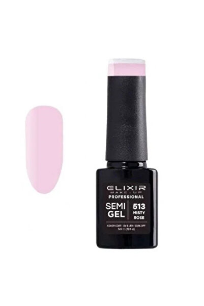 Elixir Επαγγελματικό Ημι-τζελ Ημι-μόνιμο Βερνίκι Νυχιών 513 Θολό Ροζ Καραμέλα...