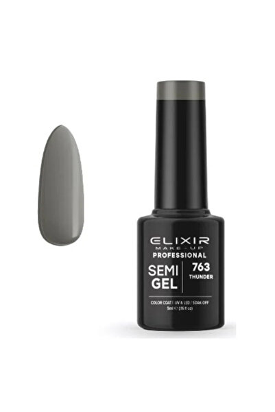 Elixir Επαγγελματικό Ημι-τζελ Ημι-μόνιμο Βερνίκι Νυχιών 763 Γκρι Κεραυνός Μεσ...
