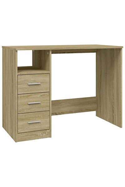 vidaxl Birou cu sertare, stejar sonoma, 102x50x76 cm, lemn prelucrat