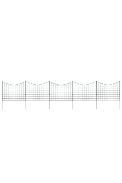 vidaxl Set gard de grădină concav arcuit, verde, 77,5 x 64 cm