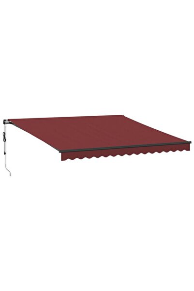 vidaxl Copertină retractabilă automată, bordo, 400 x 350 cm