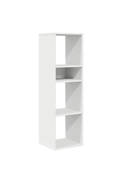 vidaxl Bibliotecă, alb, 34x31x112 cm, lemn prelucrat
