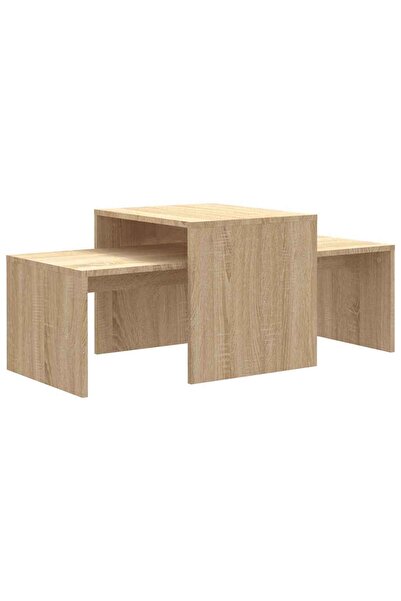 vidaxl Set măsuțe de cafea, stejar sonoma, 100x48x40cm, lemn prelucrat