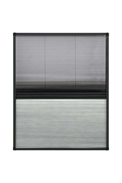 vidaxl Plasă anti-insecte pentru ferestre, 60 x 80 cm, aluminiu, cu parasolar