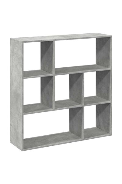 vidaxl Bibliotecă/separator cameră gri beton 102x29x103,5 cm lemn