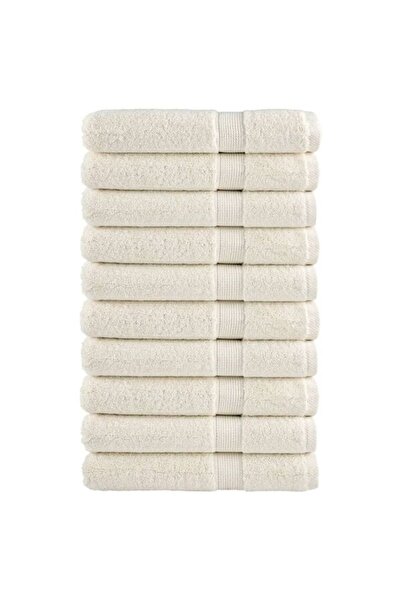 vidaxl Prosoape Premium SOLUND 10 bucăți. Crem 100 x 200 cm 600 g/m²