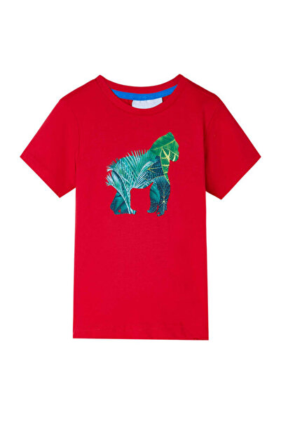 vidaxl Tricou pentru copii, roșu, 140