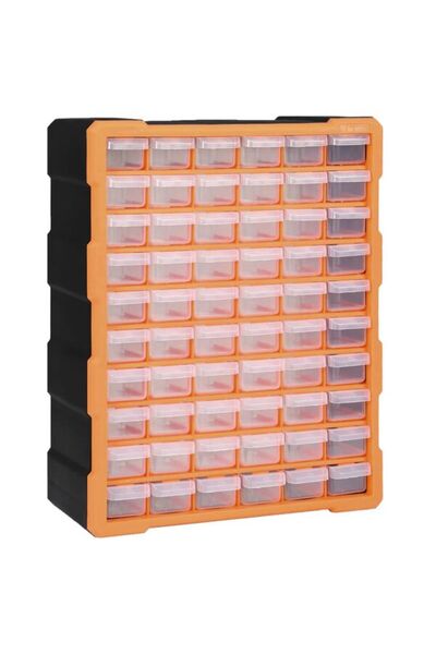 vidaxl Organizator cu 60 de sertare, 38 x 16 x 47.5 cm