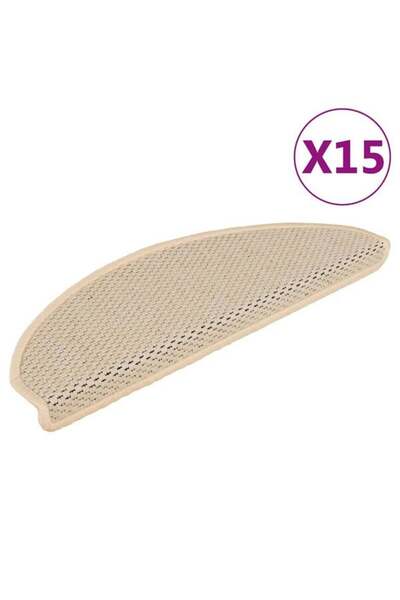 vidaxl Covorașe autoadezive pentru scări, 15 bucăți, Berber, 65 x 21 x 4 cm, ...