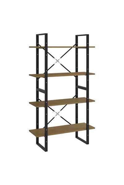 vidaxl Bibliotecă cu 4 rafturi, 80x30x140 cm, lemn masiv de pin