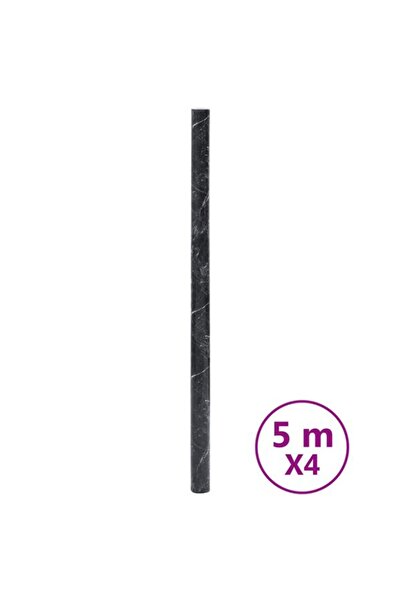vidaxl Autocolante pentru mobilier cu aspect de marmură, Negru, 90 x 500 cm, PVC
