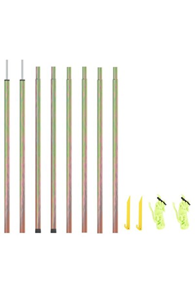 vidaxl Stâlpi de umbrelă, 2 buc., 250 cm, oțel galvanizat