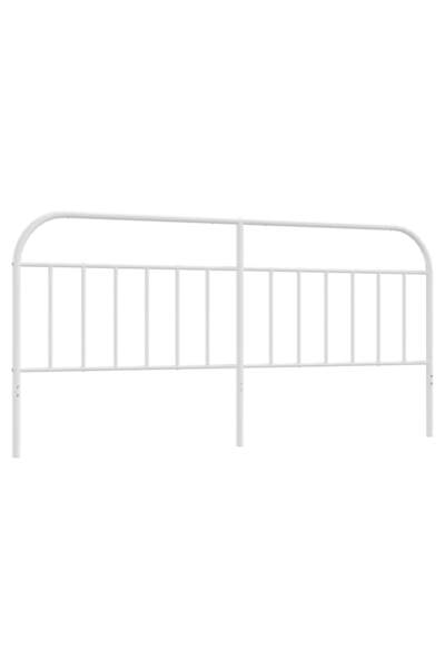 vidaxl Tăblie de pat de schimb metalică, alb, 200 cm