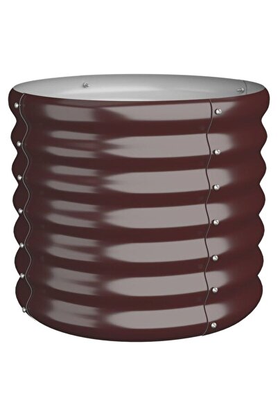 vidaxl Jardinieră de grădină maro 40 x 40 x 36 cm din oțel galvanizat