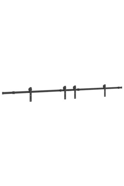 vidaxl Set feronerie ușă glisantă, negru, 427 cm, oțel