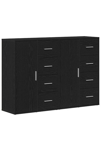 vidaxl Comodă 2 buc. Stejar negru 60 x 31 x 84 cm Lemn compozit