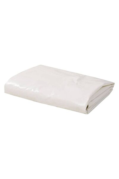 vidaxl Prelată, albă, 5 x 6 m, 650 g/m²