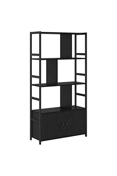vidaxl Raft pentru cărți Stejar Negru 80 x 30 x 155,5 cm Lemn compozit