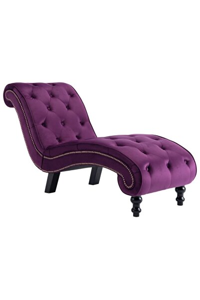 vidaxl Șezlong, violet, catifea