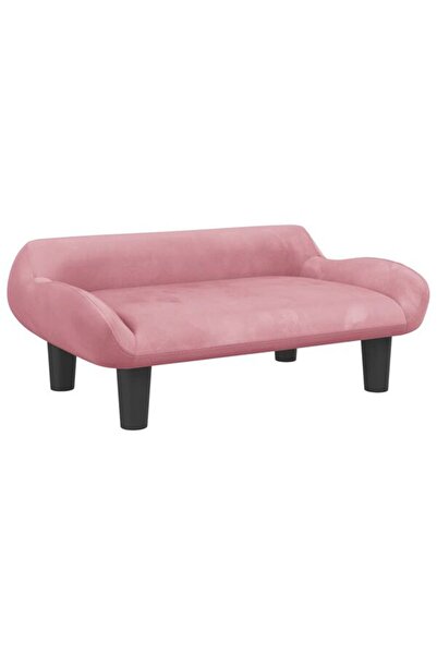 vidaxl Canapea pentru copii, roz, 70 x 40 x 24 cm, catifea