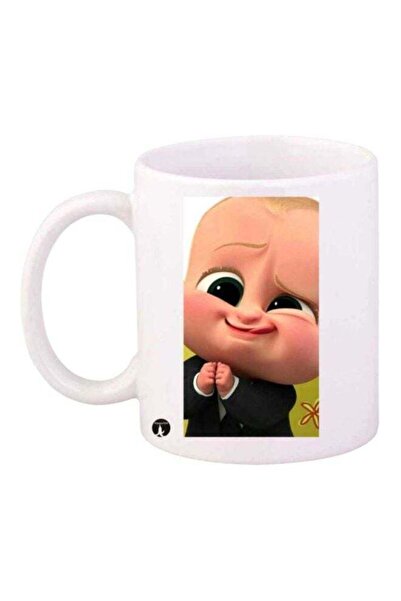 RYN Boss Baby Printed Coffee Mug White/Black/Beige
