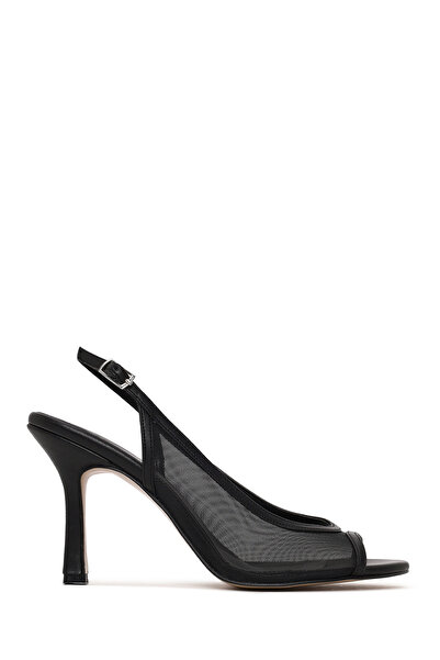 Derimod Women's Black Open-Back Thin Heeled Shoes 26Sfe39226F