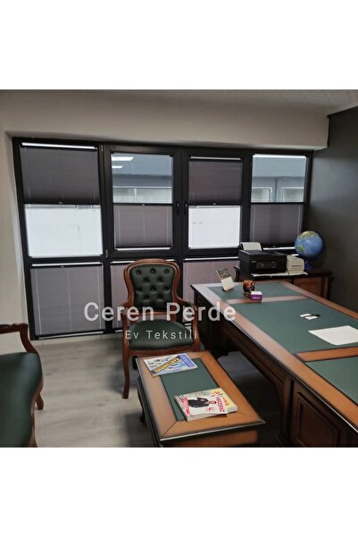 Pilise Perde Antrasit Cam Balkon Perdesi Ofis Perdesi Mutfak Salon ve Bütün C...