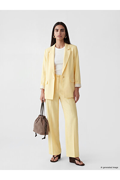 LC Waikiki Linen Blended Women's Blazer Jacket