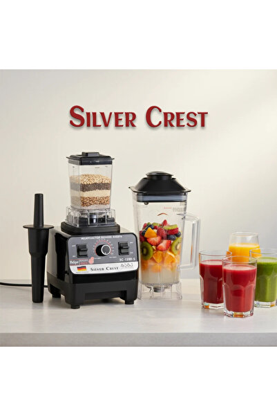 Silver Crest Heavy Duty Blender Food Processor 5500W with 2L Jar, Spice Grind...