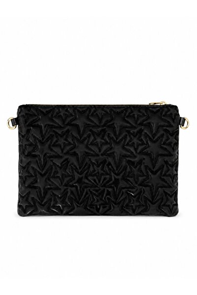 Yıldız Desenli Parlak Clutch El Omuz Çantası