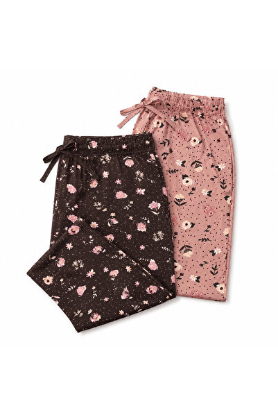 DEZALUX 2'li Pamuklu Kadın Pijama Altı