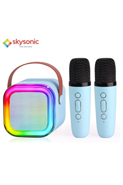 OEM Skysonic K8 Ηχείο Καραόκε Bluetooth με 2 Ασύρματα Μικρόφωνα (Φωτισμός LED...